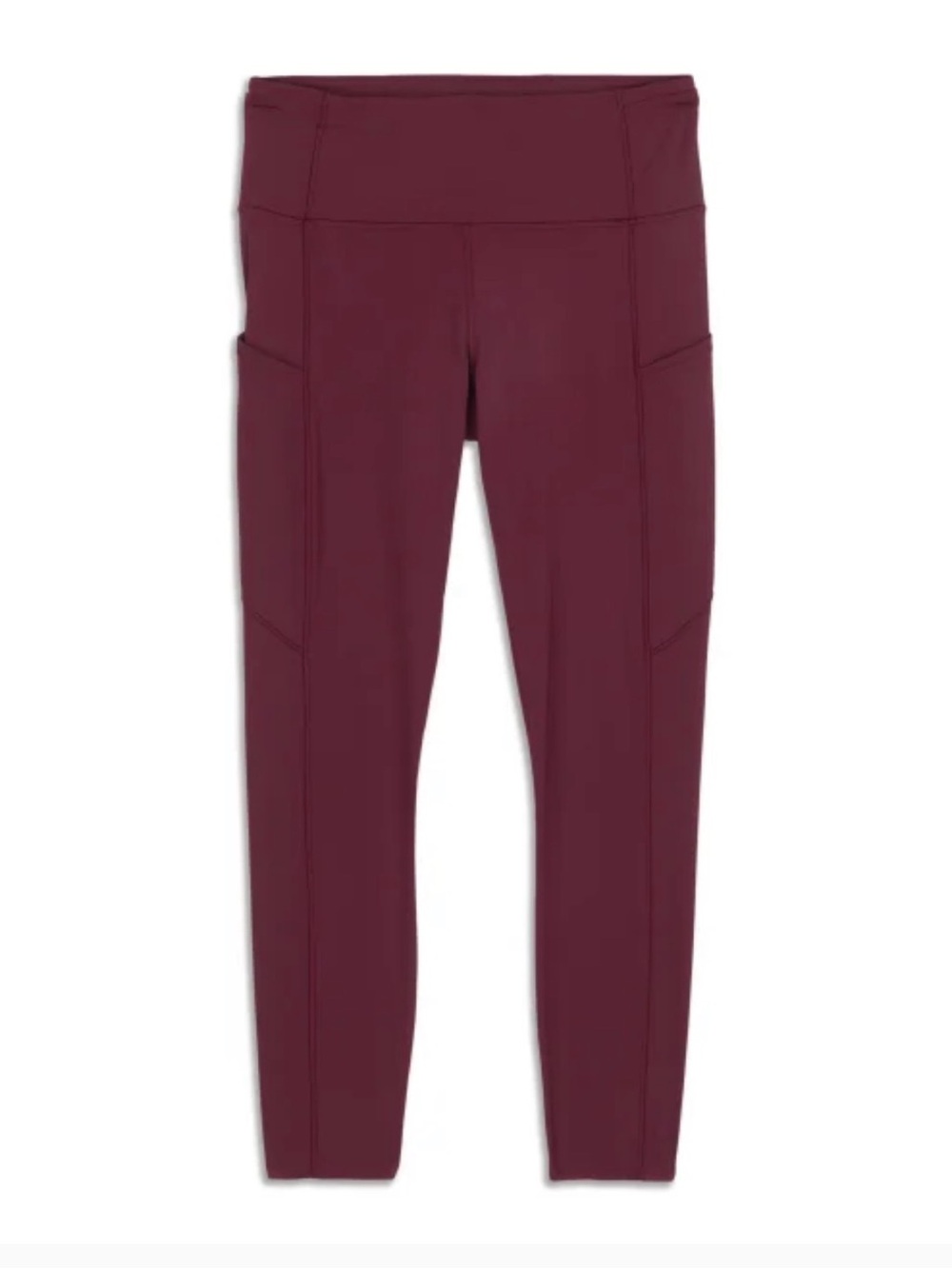 Lululemon Fast and Free High-Rise Pocket Leggings in Burgundy
